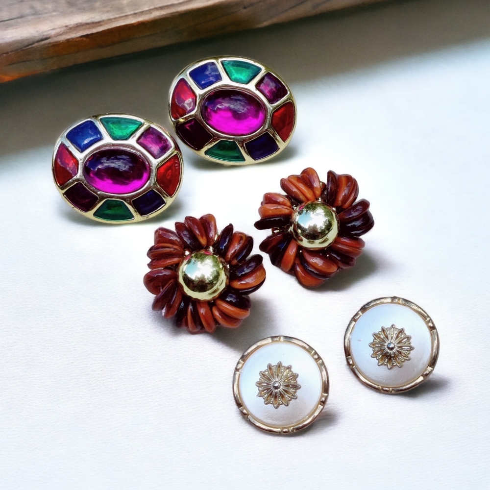 Vintage 50s earrings lot